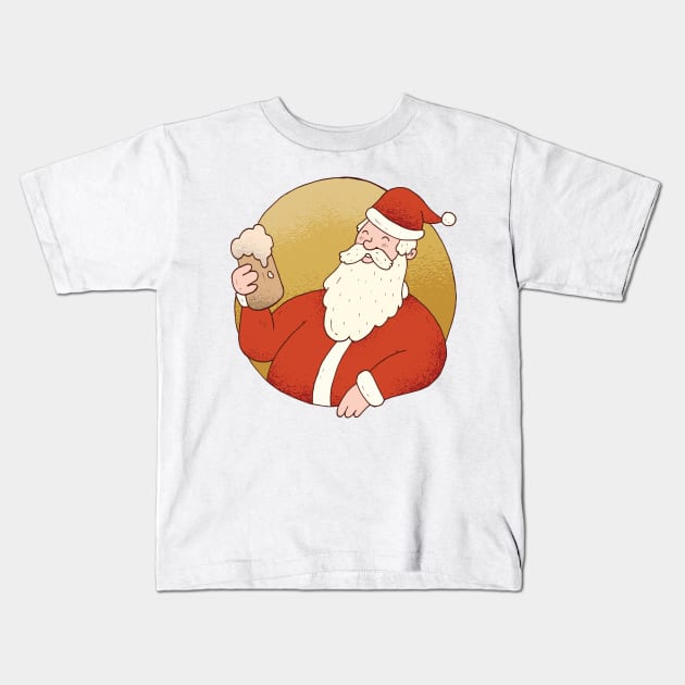 Beer Santa Kids T-Shirt by Babyborn